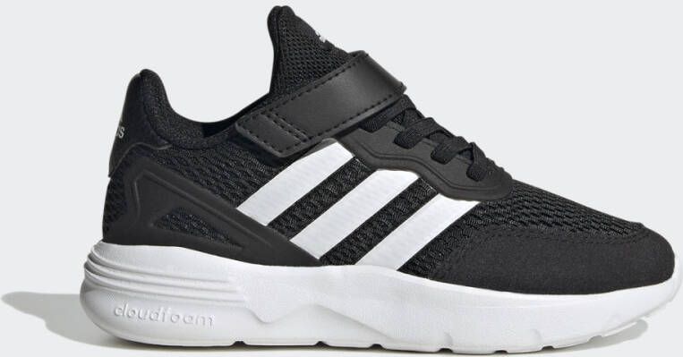 Adidas Sportswear Nebzed Schoenen met Elastische Veters en Klittenband Kinderen Zwart