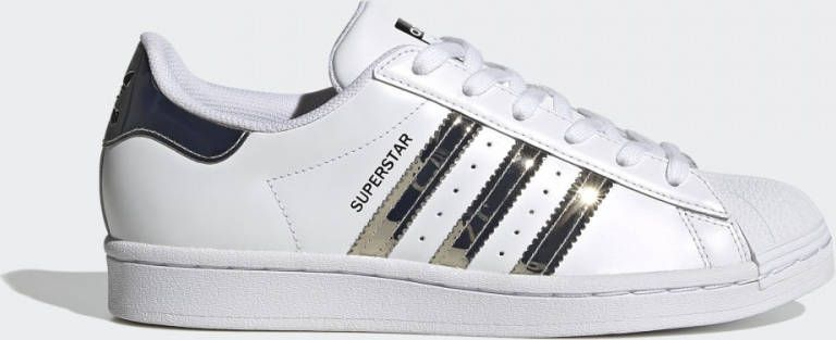 Altijd Je zal beter worden Bouwen op Adidas SUPERSTAR Cloud White Silver Metallic Core Black Dames - Schoenen.nl