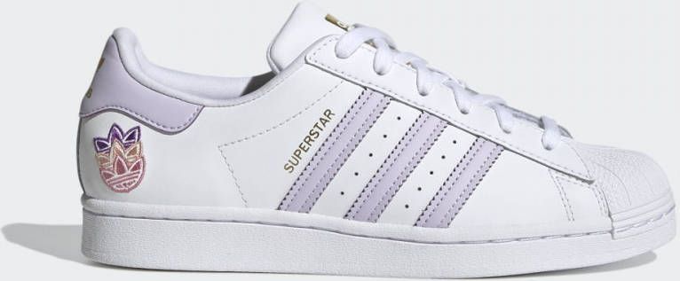 Adidas Originals Superstar Schoenen Cloud White / Purple Tint / Matte Gold  Dames - Schoenen.nl