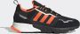 Adidas Originals ZX 1K Boost Schoenen Core Black Solar Orange Silver Metallic Dames - Thumbnail 7