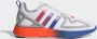 Adidas Originals Zx 2K Flux Ftwwht Cblack Blue Schoenmaat 40 2 3 Sneakers FX2044 - Thumbnail 6
