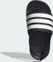 Adidas Sportswear Adilette Estrap badslippers met hielbandje zwart wit - Thumbnail 6