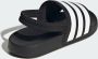 Adidas Sportswear Adilette Estrap badslippers met hielbandje zwart wit - Thumbnail 9