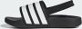 Adidas Sportswear Adilette Estrap badslippers met hielbandje zwart wit - Thumbnail 10