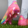 Adidas F50+ Gras Voetbalschoenen (FG) Roze Neongeel Blauw - Thumbnail 7