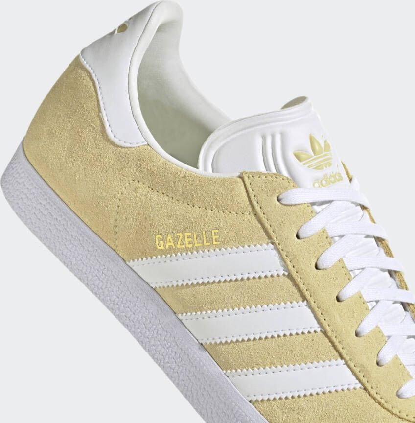 Adidas Originals Gazelle Schoenen Almost Yellow Cloud White Gold Metallic - Foto 8