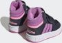 Adidas hoops mid lifestyle basketball strap sneakers zwart roze baby kinderen - Thumbnail 10