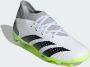 Adidas Predator Accuracy.3 Gras Kunstgras Voetbalschoenen (MG) Kids Wit Grijs Felgeel Zwart - Thumbnail 7