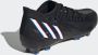 Adidas Predator Edge.3 Firm Ground Voetbalschoenen Core Black Cloud White Vivid Red Dames - Thumbnail 9