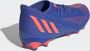 Adidas Predator Edge.3 Gras Kunstgras Voetbalschoenen (MG) Blauw Rood - Thumbnail 4