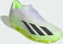 Adidas X Crazyfast.1 Veterloze Gras Voetbalschoenen (FG) Kids Wit Felgeel Zwart - Thumbnail 5