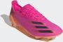 Adidas X Ghosted.1 Firm Ground Voetbalschoenen Shock Pink Core Black Screaming Orange - Thumbnail 10