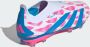 Adidas Predator Elite Veterloze Gras Voetbalschoenen (FG) Kids Wit Roze Blauw - Thumbnail 7