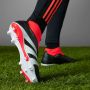 Adidas Predator League Laceless FG Core Black Cloud White Solar Red- Core Black Cloud White Solar Red - Thumbnail 10