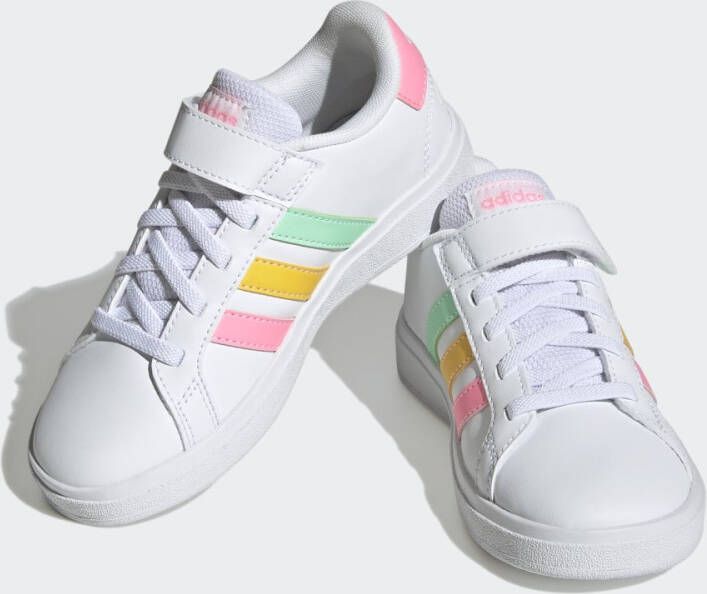 Adidas Sportswear Grand Court Schoenen met Elastische Veters en Klittenband