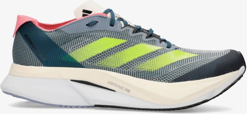 adidas adizero boston 12 hardloopschoenen blauw roze dames