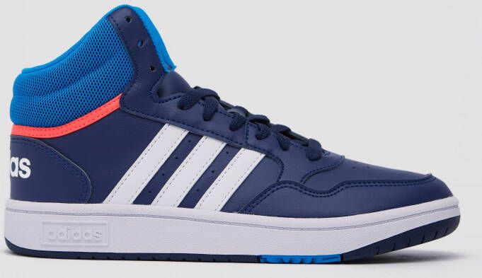adidas hoops mid 3.0 sneakers blauw oranje kinderen