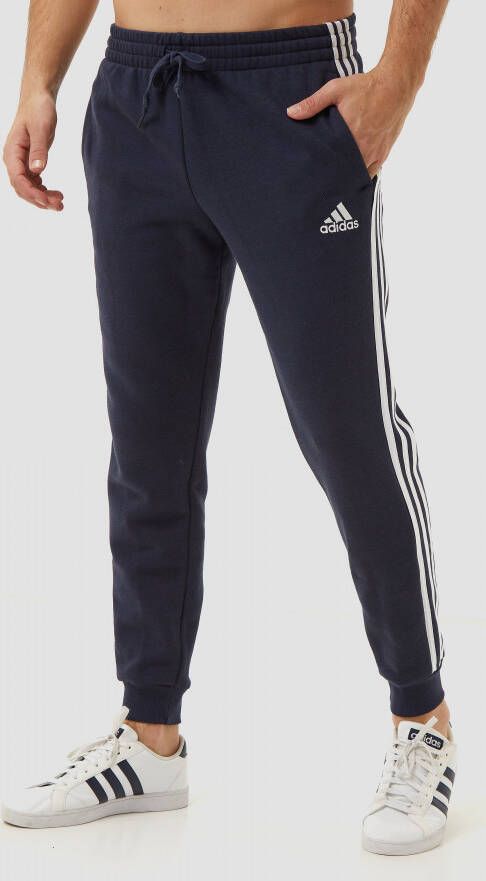 Adidas Performance adidas 3 stripes fleece joggingbroek blauw heren