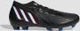 Adidas Predator Edge.2 Firm Ground Voetbalschoenen Core Black Cloud White Vivid Red Dames - Thumbnail 3