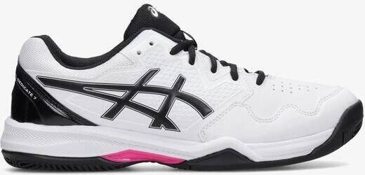 Asics gel-dedicate 7 tennisschoenen wit zwart heren