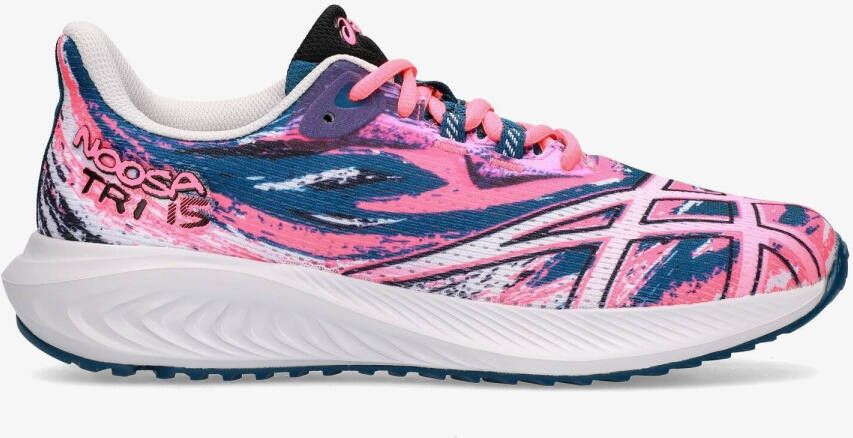 Asics gel noosa tri 15 gs chk hardloopschoenen blauw roze - Foto 2