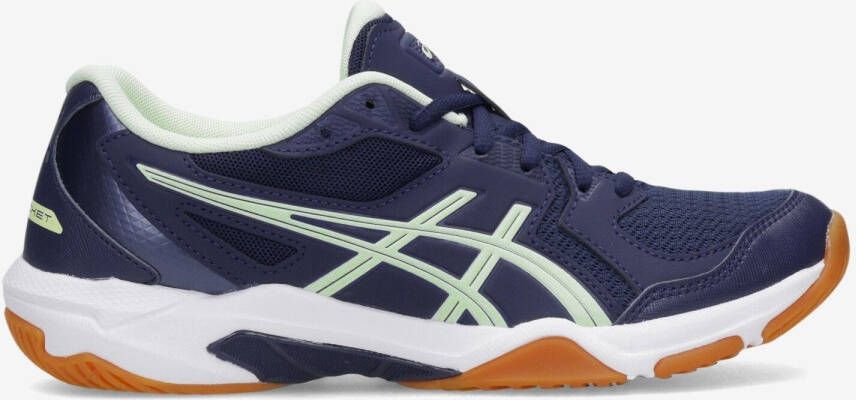 Asics gel rocket 10 indoorschoenen blauw wit dames