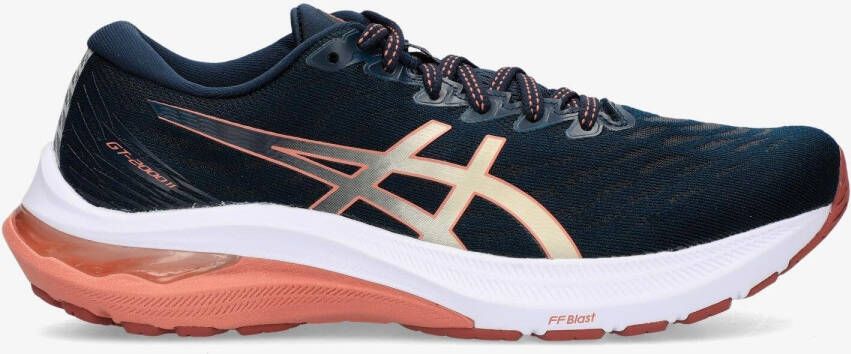 Asics gt-2000 11 hardloopschoenen blauw geel dames