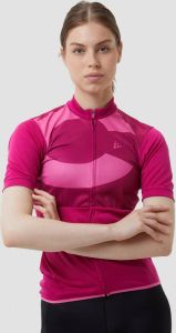 Craft core endur logo jersey fietsshirt roze dames