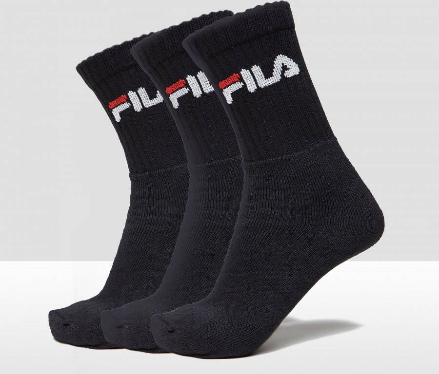 Fila crew sokken 3 pack zwart heren