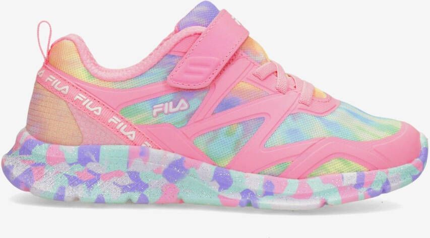 Fila galaxia 5 tie die stripe hardloopschoenen roze kinderen