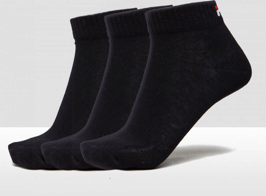 Fila quarter sokken 3 pack zwart heren