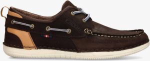 NICOBOCO boat sneakers bruin zwart heren