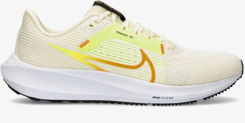 Nike air zoom pegasus 40 hardloopschoenen wit geel dames