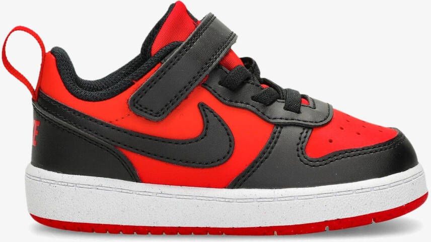 Nike court borough low recraft sneakers rood zwart kinderen Schoenen