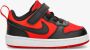 Nike court borough low recraft sneakers rood zwart kinderen - Thumbnail 1