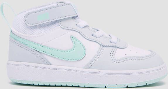 Nike court borough mid 2 sneakers wit groen baby kinderen