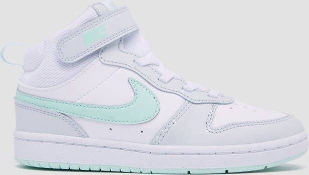 Nike court borough mid 2 sneakers wit groen kinderen