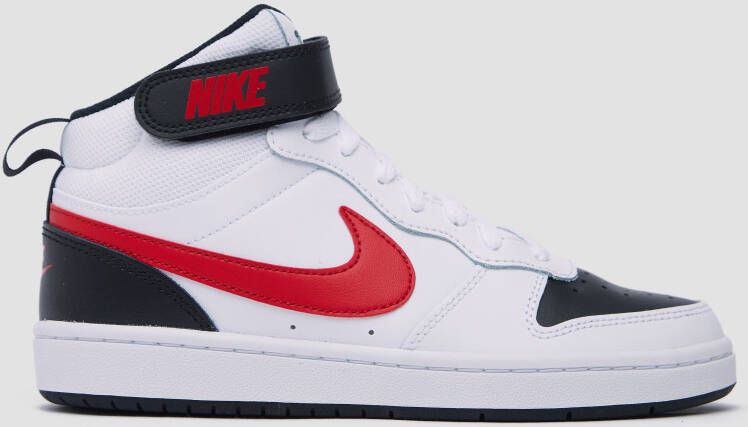Nike court borough mid 2 sneakers wit rood kinderen - Foto 4