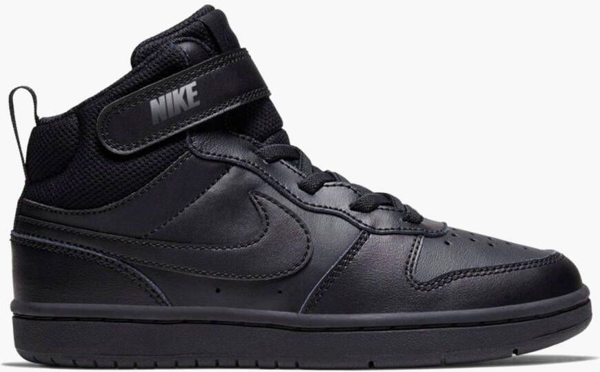 Nike court borough mid 2 sneakers zwart kinderen