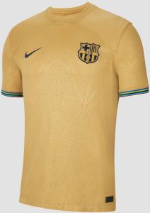 Nike fc barcelona stadium uitshirt 22 23 goud heren