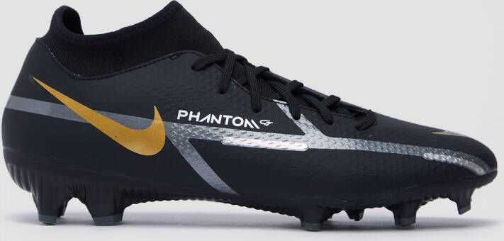 Nike phantom gt2 academy dynamic fit fg mg voetbalschoenen zwart goud heren