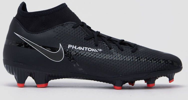 Nike phantom gt2 academy dynamic fit fg mg voetbalschoenen zwart grijs heren