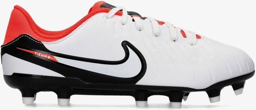 Nike tiempo legend aca fg voetbalschoenen wit zwart kinderen