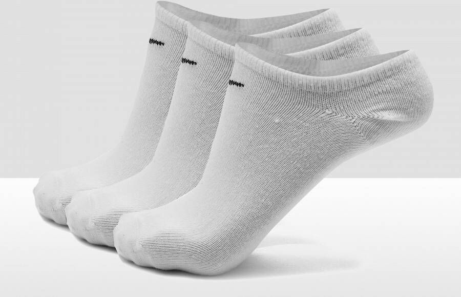 Nike value no show 3 pack sokken wit heren