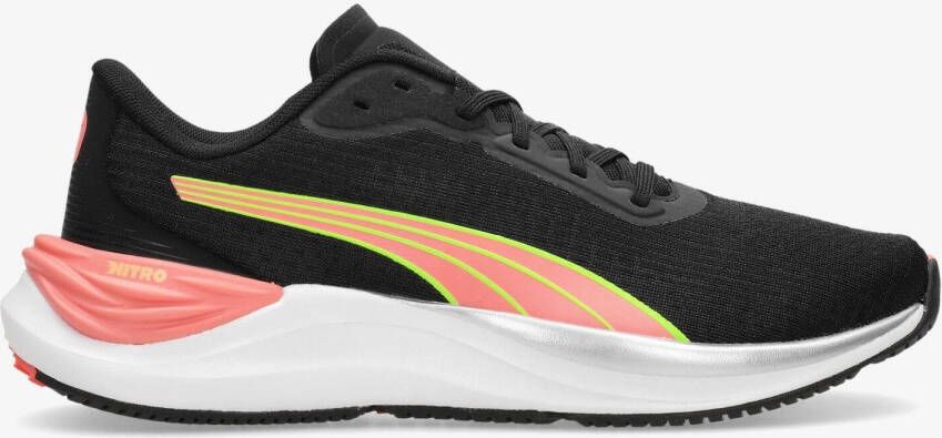 Puma electrify nitro 3 hardloopschoenen zwart roze dames