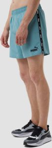 Puma essentials+ tape woven korte broek turquoise blauw heren