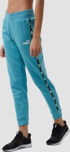 Puma power tape fleece joggingbroek turquoise blauw dames