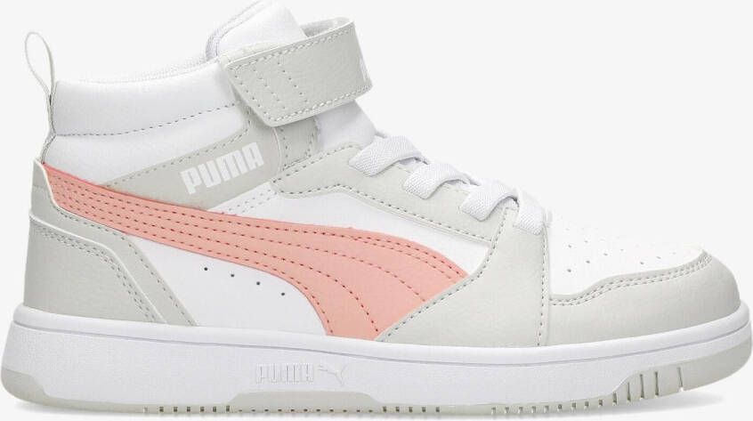 Puma Rebound v6 Mid V6 Mid sneakers wit grijs roze Imitatieleer 35 - Foto 8