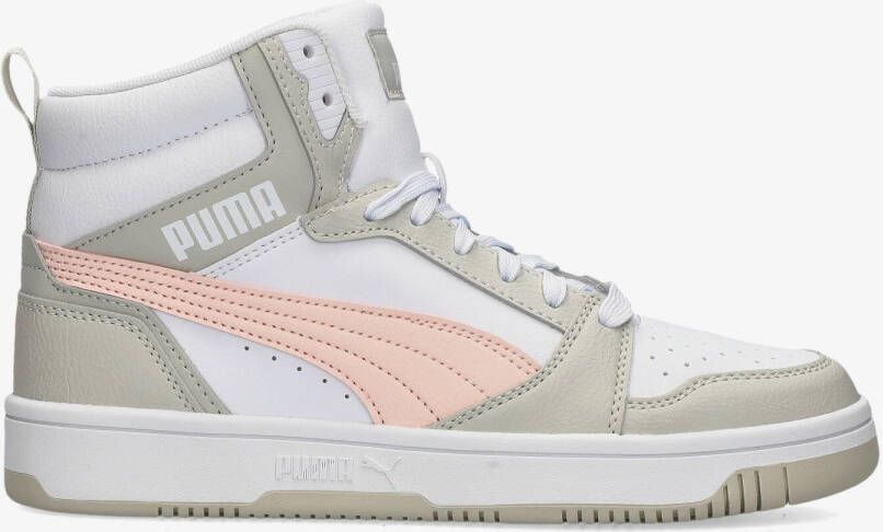 Puma Rebound v6 Mid V6 Mid sneakers wit grijs roze Imitatieleer 38 - Foto 8