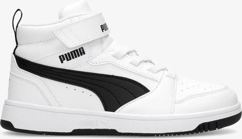 Puma rebound v6 mid sneakers wit zwart kinderen